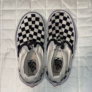 Vans Kids Black and White Checkered Slip-On Sneakers